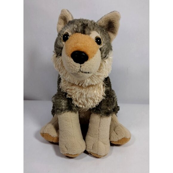 Wild Republic WOLF Sitting Plush Cuddlekins Stuffed Animal Toy realistic 13" - Picture 1 of 8